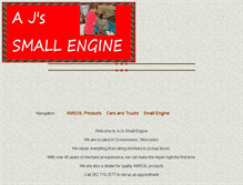 Tablet Screenshot of ajssmallengine.com